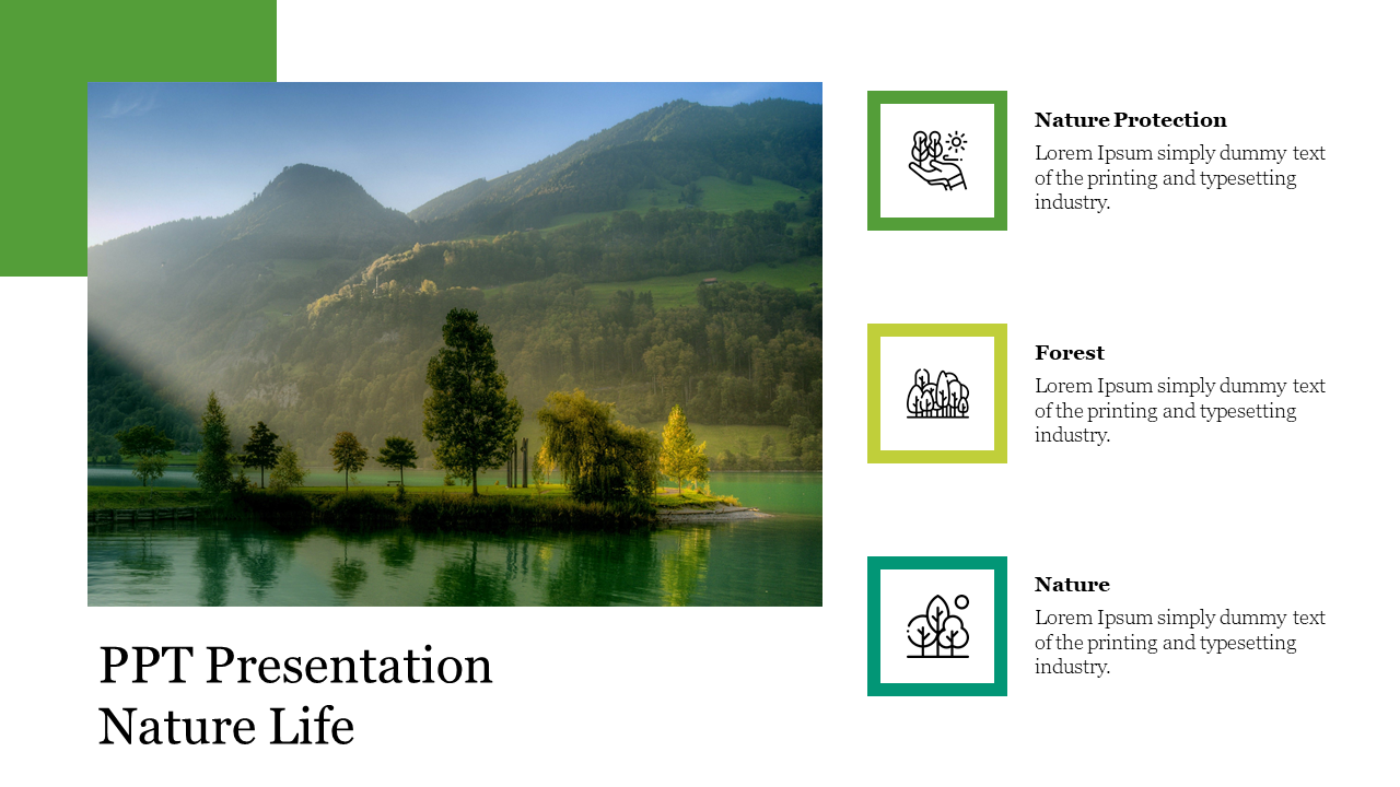 Nature Life PPT Template And Google Slides Presentation 